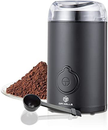 DR MILLS DM-7438 Elektrische Gewürz- und Kaffeemühle, Messer, Tasse bestehen aus SUS304 rostfreiem Stahl