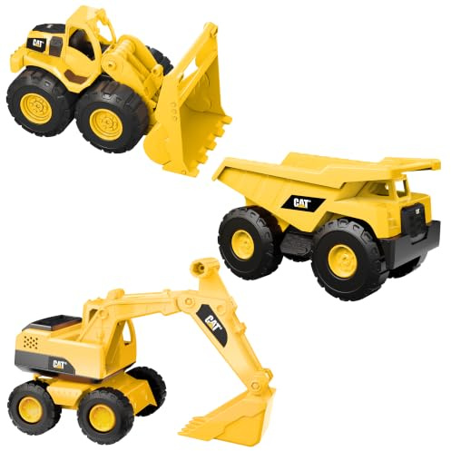 CatToysOfficial Baustellenfahrzeuge Kinder ab 2 Jahre | Kipplaster, Radlader, Bagger Spielzeug| Bewegliche Teile | Qualität, auf die Verlass ist | Spielzeugautos & Geschenke ab 3 Jahre