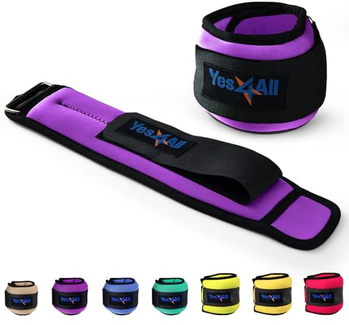 Yes4All 09SM Neopren Gewichtsmanschetten, 1,4 KG Paar = 2 * 0,7 KG, Lila