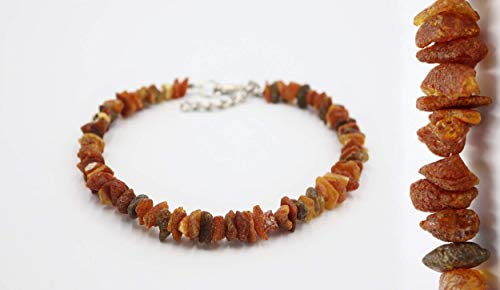 Bernsteinkette für Hunde aus Roh Baltischer Bernstein Halsband (30-35 cm)