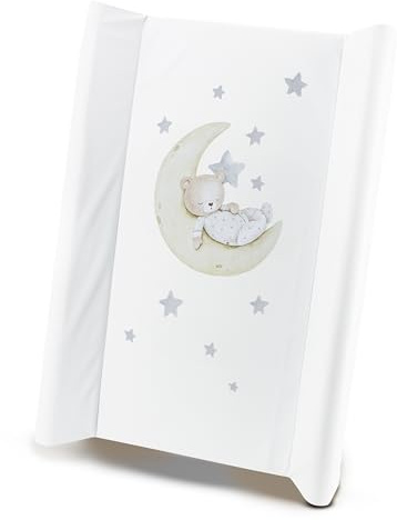Wickelauflage 50x70 cm - abwaschbare Wickelunterlage mit Lineal - stabile Wickeltischauflage fürs Babybett - stark gepolstert, rutschfest, PVC - Wickelmatte in verschiedenen Designs