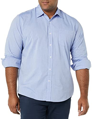 Amazon Essentials Herren Langärmeliges Business Hemd aus Popeline, Normale Passform