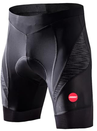 Souke Sports Herren 4D Gepolsterte Radlerhose Atmungsaktiv Schnelltrocknend Fahrradhose