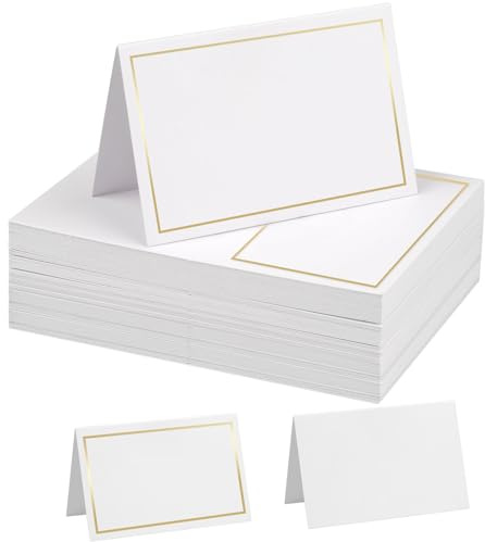 100 Stück Platzkarten,Tischkarten Blanko, Namenskarten,Braun Platzkarten zum Selbst Beschriften für Hochzeit Geburtstag Kommunion Taufe uvm(9x10cm)