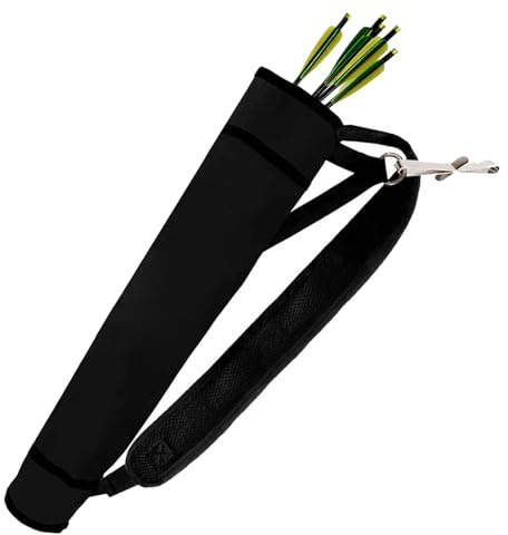 KURUGEILI Bogenschießen Quiver Rücken und Hüfte Quivers Einstellbare Pfeil Rucksack Tasche Halter Seite Hüftpfeile Tasche für Compound Recurve Bogen Praxis Ziel Jagd