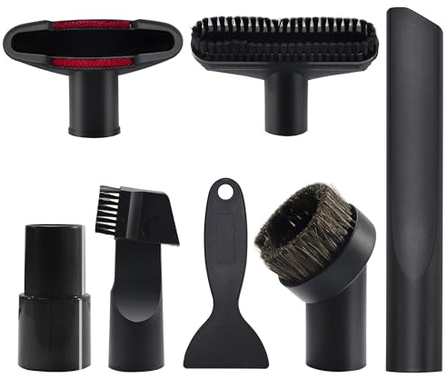 Staubsauger Zubehör 7 Stück, Staubsauger Ersatzteile mit Fugendüse, Polsterbürste, Staubsaugerdüse, 32-35 mm Staubsauger Aufsatz Kompatibel mit Kärcher, Miele, Für Auto & Haustierhaare