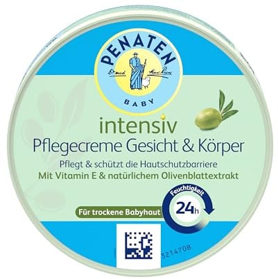 Penaten Intensiv Pflegecreme Gesicht & Körper Baby Gesichtscreme & Körpercreme mit Vitamin E für sensitive & trockene Babyhaut, 100ml