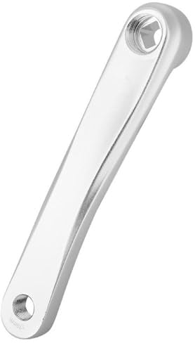 Jadeshay 170 mm Fahrradkurbelarm Aluminiumlegierung Singlespeed Kurbel Platz Rhombischen Loch,Kettenkurbelarm Ersatzzubehör Silber