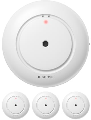X-Sense Wi-Fi Wassermelder mit Batterie, Wassersensor IP66, WLAN-Wassersensor, EIN Zubehörteil für das SWS54-Wassersensor-Kit, Einzelverpackung, Modell SWS51, 3 Stück