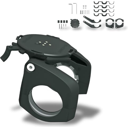 SKS GERMANY COMPIT Handyhalter zur Montage am Lenker (winkelverstellbare Smartphonehalterung für Fahrräder & E-Bikes, Lenkermontage 22,2-35 mm, Ausrichtung horizontal oder vertikal), schwarz