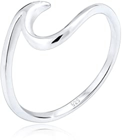 Elli Damen Ring mit Wellen Trendsymbol Strand Maritim in 925 Sterling Silber