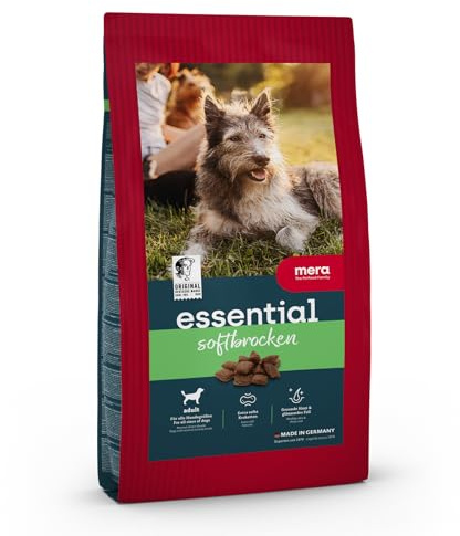 MERA Essential Soft Brocken 12,5kg halbfeuchtes Hundefutter mit Geflügel | Alleinfutter - gesunde, ausgewogene Rezeptur mit natürlichen Zutaten, unterstützt Haut & Fell, für alle Rassen geeignet