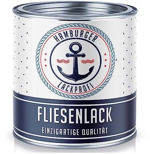 Hamburger Lack-Profi Fliesenlack MATT Weiß RAL 9010 Weiß Fliesenfarbe (1 L)