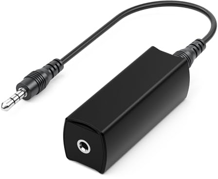 DriverGenius HumShield 3,5-mm Entstörfilter Gegen Masseschleifen | Brumm- & Rauschunterdrücker für Auto-Audio, Heim-HiFi & PC-Lautsprecher (GLI-35A, Passiver, , TRS-Entstörer, 1 Stück)