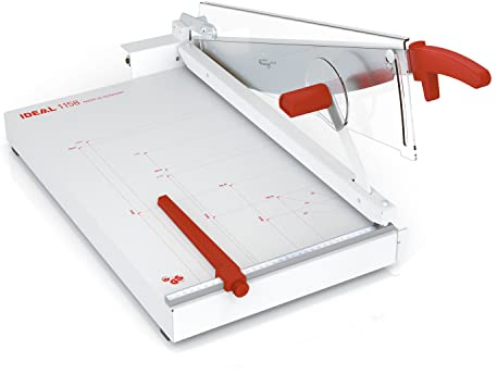 Schneidemaschine IDEAL 1158, 40 Blatt, Schnittlänge 580 mm,Made in Germany | Papierschneider f. Papier, Karton, Kunststoff, Metallfolie, ideal f. Werkstatt, Metalltisch,hochwertiges Messer,professionell
