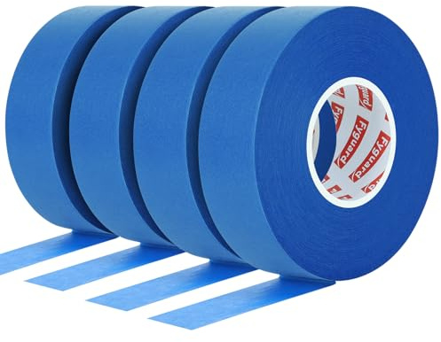 Fyguard 4 Rollen Malerkrepp Blau, 50 M X 24 MM, UV-Beständig | Rückstandsfrei Entfernbar Bis 14 Tage, Mittlere Klebkraft, Handreißbar, Für Innen- Und Außenbereich