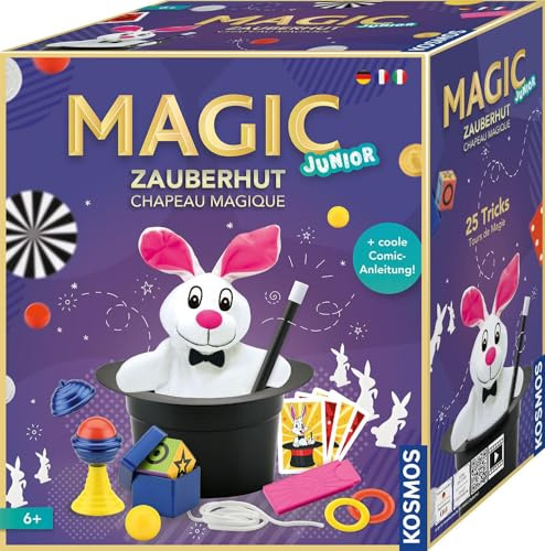 Kosmos Magic Zauberhut, für Kinder ab 6 Jahre | Lerne einfach Zaubertricks und Illusionen, Zauberkasten mit Zauberstab und vielen weiteren Utensilien