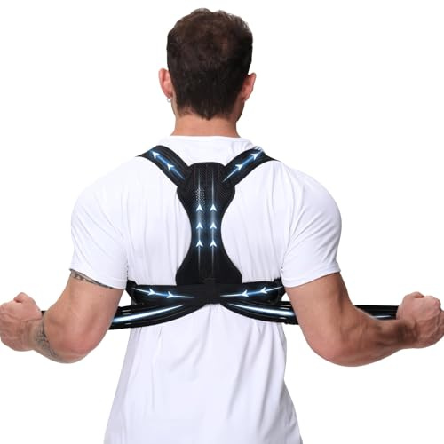 NovoBrace Rücken Geradehalter Haltungskorrektur Herren,Gerader Rücken Geradehalter,Haltungskorrektur Damen，RückenstüTze - RüCkenstabilisator,Posture Corrector Men，Eisenhaltig