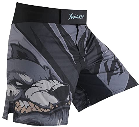 YWChency MMA Shorts für Herren, Kampfsport, Grappling-Shorts, BJJ-Shorts für Herren, kein Gi, Mitte der Oberschenkel, Yw-dk6, Groß