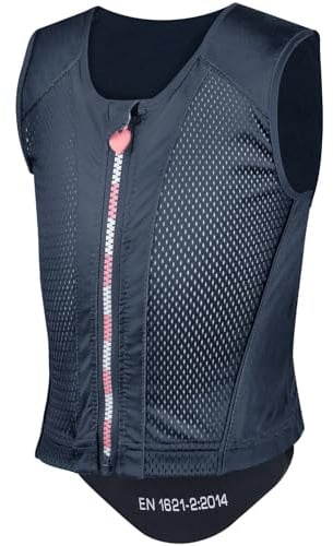 RL24 - Kinder Rückenprotektor P24 Flex Lucky Swing – Protektorenweste aus Hightech-Materialien – Reiter Schutzweste – atmungsaktiv & leicht – Unisex Reitweste in Nachtblau – Gr. M (Kinder)