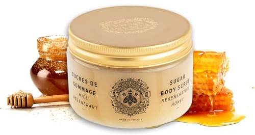 Panier des Sens Body Scrub mit Bio-Honig aus der Provence 300ml | Peeling für Körper, Hände und Füße - Made in France, 99% aus Inhaltsstoffen natürlichen Ursprungs