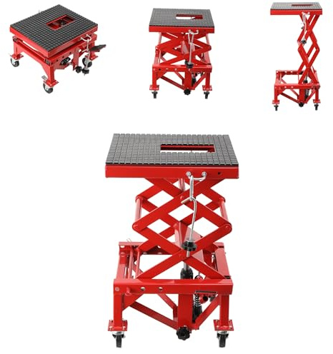 Boden Getriebeheber 158kg Höhe 350-905 mm | mit Vier Hochbelastbare Lenkrollen Floor Transmission Car Jack for Lifting Lowering Gearboxes