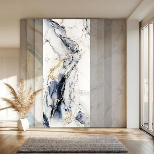HEXIM Marmorplatten Optik 8 Stück 280x122 cm SPC Kunststoff Innen & Außenbereich Granit Steinoptik - Duschrückwand Küchenrückwand Spritzschutz Duschverkleidung (27,33 m² 80113) B-Serie