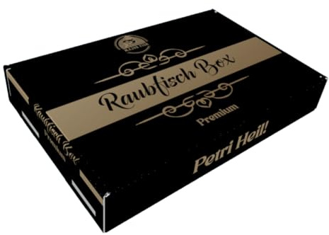 Major Fish Premium Raubfisch Box Fishing Geschenk für Angler Hecht, Zander und Barsch