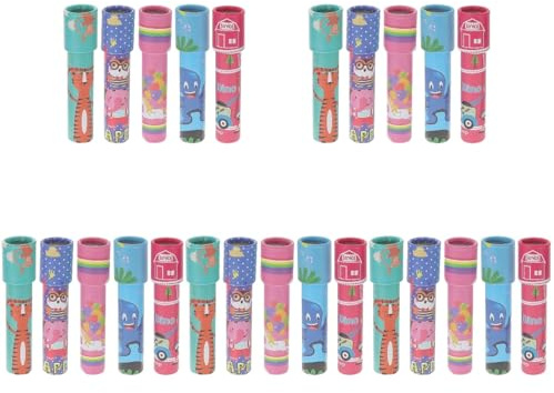 jojofuny 25 StüCk Klassisches Kaleidoskop Kinder, Lustiges Drehbares Kaleidoskop Spielzeug, ZufäLlige Stile, Perfekt FüR Kindergeburtstag, Weihnachten, Neujahr, Mitgebsel (Zufällige Farbe)