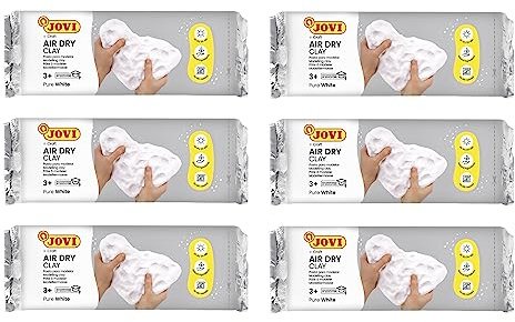 Jovi - Modellierpaste Air Dry 6 Stück, Weiß, 3 kg (P85/6)