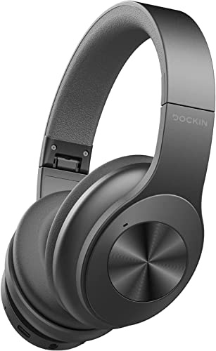 DOCKIN D Pure NC Wireless Bluetooth Kopfhörer kabellos, Active Noise Cancelling ANC Kopfhörer, 42H Akku, aptX HD, Bluetooth 5.1 Over Ear Headphones, Geringe Latenz, Bluetooth Headset faltbar, AUX