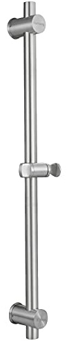Tecmolog Duschstange Edelstahl Duschstange Variabel Wandstange Dusche Variabel Brausestange 66cm, Gebürstetes Nickel, SBH156