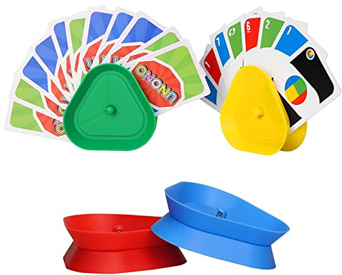 Roselee Kartenhalter Kinder, 4 Stück Spielkartenhalter Kinder Kartenhalter Spielkarten Freisprech kartenständer Spielkarten Aufbewahru für Senioren und Kinder
