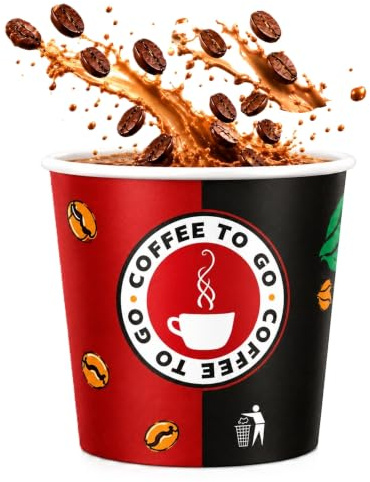 Trendsky 1000x 100ml MADE IN DE Espressobecher Kaffeebecher Coffee to go 0,1l Pappbecher