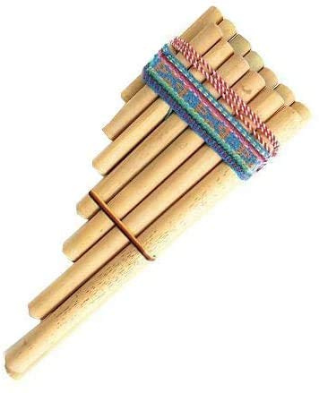 Handgefertigtes Zampona ca. 30 cm x 11 cm Doppel Panflöte Südamerika Musikinstrument Geschenk
