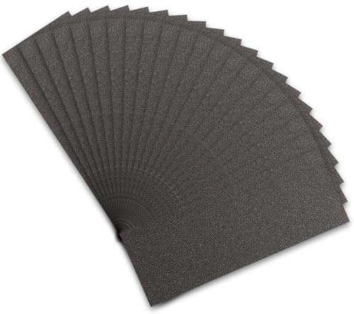 STEBRUAM Profi Schleifpapier Set 180 Körnung 21 Stück Nassschleifpapier | Wet Sandpaper,Schmirgelpapier Fein für Auto/Holz/Stein/Lack/Metall/Glas,wasserschleifpapier,Trocken und Nass Sandpapier p180