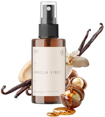 BOHORIA® Haarparfum Vanilla Vibes 100ml - Hair Perfume mit karamellisierter Vanille, Tonkabohne & gerösteter Macadamia - vegane Formel, für alle Haartypen geeignet (100 ml, Vanilla Vibes)