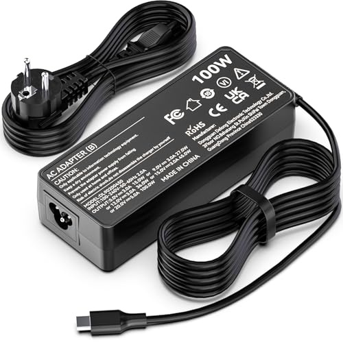 Etssembo 100W 96W 90W 87W 65W 45W Laptop Ladekabel USB C Netzteil Ladegerät für MacBook Pro/Air, Dell Latitude, Lenovo ThinkPad, HP Spectre X360, Asus/Acer Chromebook, Type C Universal Charger Adapter