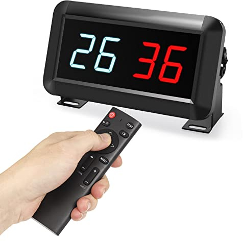 PELLOR Sport Anzeigetafel Fussball Portable Scoreboard, LED Anzeigetafel Elektronisch 0-99 mit Fernbedienung für Basketball, Badminton, Volleyball Tennis Baseball für Indoor-und Outdoor-Wettbewerbe