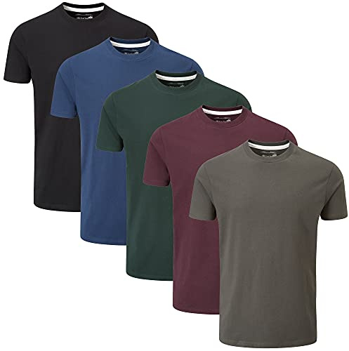 Charles Wilson 5er Packung Einfarbige T-Shirts mit Rundhalsausschnitt