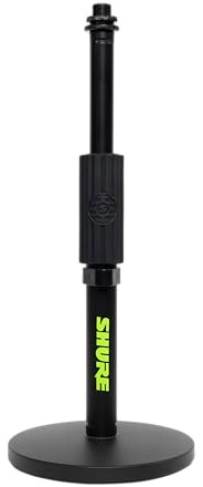 Shure by Gator Höhenverstellbarer Desktop-Mikrofonständer mit 6-Rundsockel, schwarz (SH-DESKTOP1)