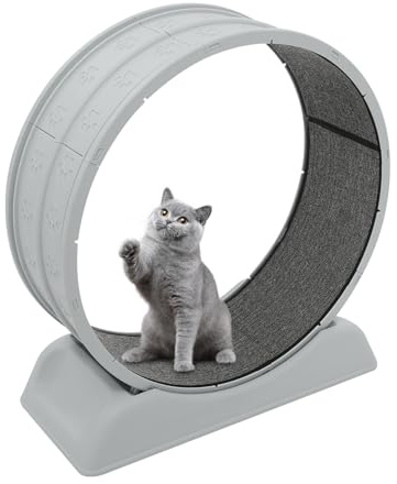 Katzenlaufrad 79cm Durchmesser - Laufrad Katze für große Katzen - Hochdichte Faserplatte, Kratzfest, stabil und leise Geeignet für Katzen mit einem Gewicht bis zu 10 kg