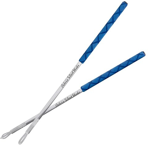 Adoro Silent Sticks - leise Schlagzeug Sticks -Drumsticks für akustik Musik - leise Stöcke mit vollem Sound (keine Schallschutz Wand, Drum Pad oder Schallabschirmung für Schlagzeuge mehr) (Blau)