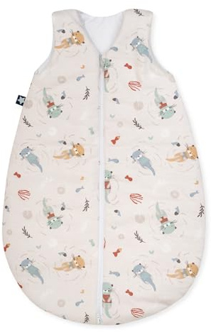 Julius Zöllner Baby Ganzjahresschlafsack aus Jersey Baumwolle, Standard 100 by Oeko-Tex, Made in Germany, Gr. 62, Little Otti