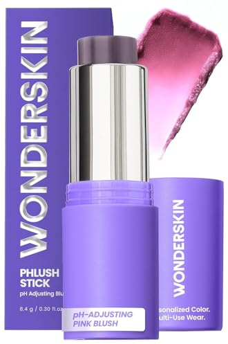 Wonderskin Blush Stick pH-aktiviert - pHlush Stick, Rouge für die Wangen | pH-aktivierter Rouge-Stick, dessen Farbe sich dem Hautton anpasst und für frischen Teint auf den Wangen sorgt