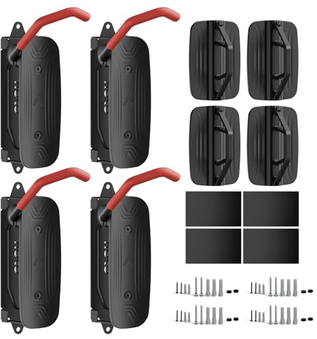 HOKO-VELO 30 4er set Fahrradhalterung Wandmontage mit Hinterrad Halterung – Seitlich schwenkbar, platzsparend & stabil, perfekt als Geschenk – Belastbar bis 30 kg für Mountainbike, Rennrad & Stadtrad