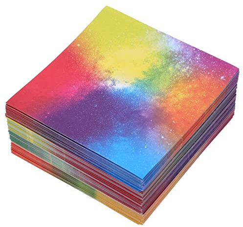 Bunte Origami- Papier 400 Blatt Quadratische Farbverlauf Origami Papierhandwerk Origami für DIY Puncher Geschenkbox Umwickeln Geburtstag Party Decor Scrapbook