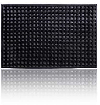 HONGXIN-Shop Barmatte, weich, schwarz, PVC-Farbe, Untersetzer, Servierstange, Gummimatte, wasserdicht, Küchenutensilien, 30 x 45 cm