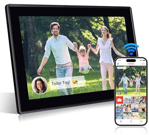Rollei Smart Frame WiFi 150 Digitaler Bilderrahmen 15,6 Zoll Frameo WLAN Digital Photo Frame 1920x1080 IPS Touchscreen 32GB Speicher Schwarz Digitaler-Bilderrahmen-Digitale-Elektronischer-Fotorahmen