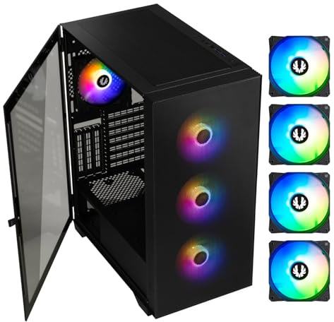 BitFenix Flow Mid Tower PC-Gehäuse (schwarz) ARGB